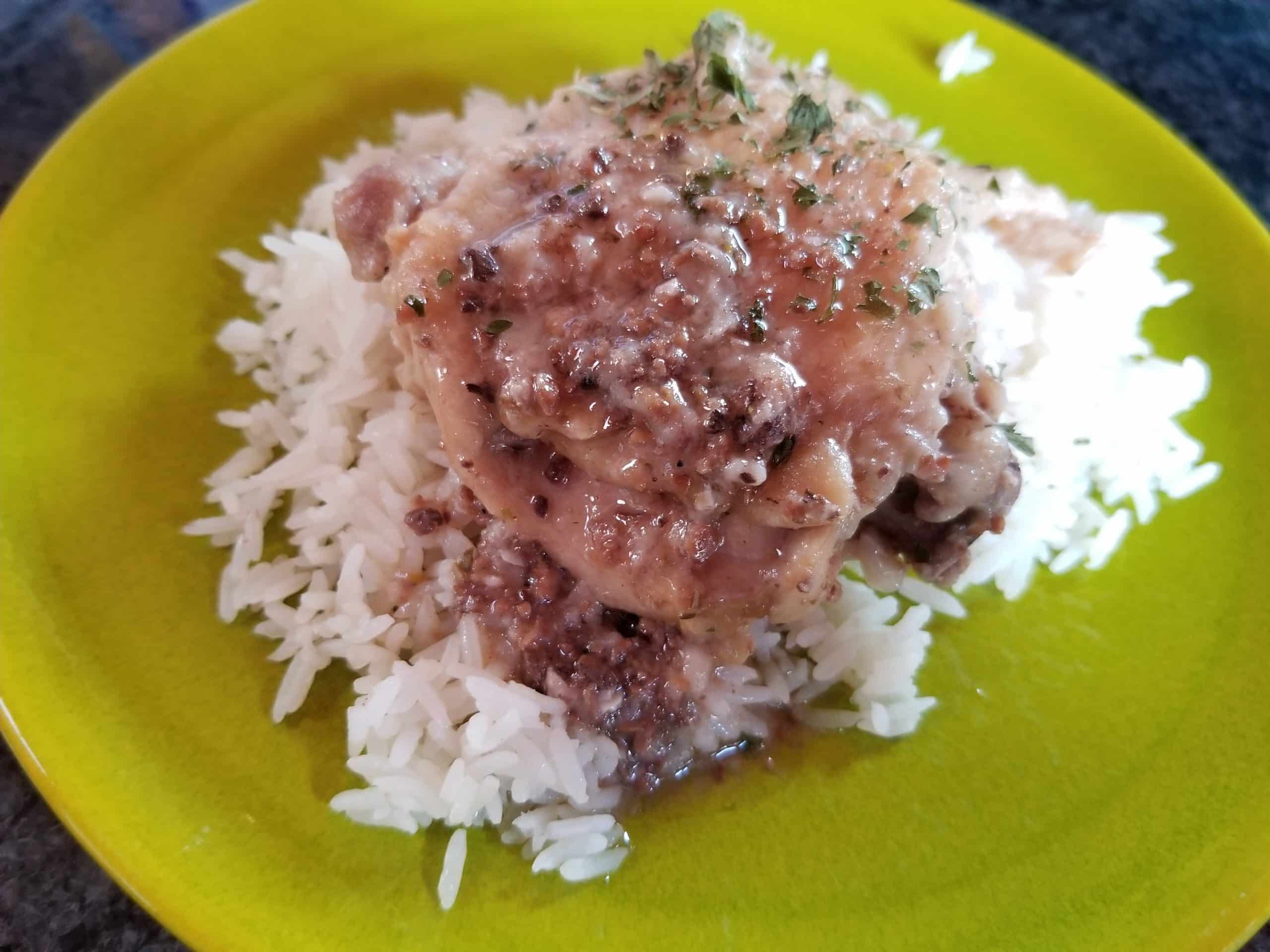 braised chicken recipe, chicken fricassee