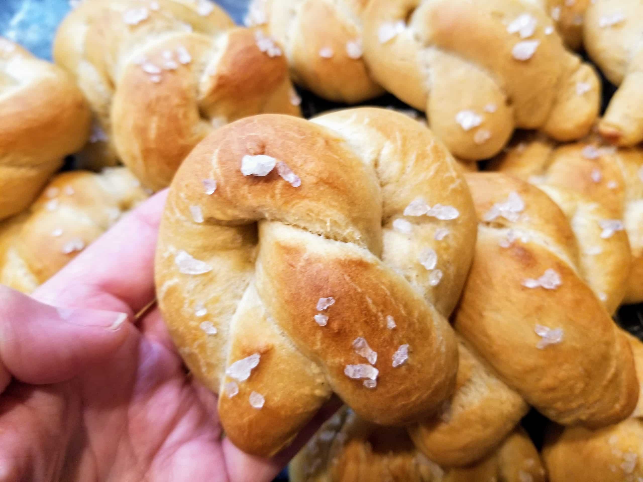 homemade soft pretzel