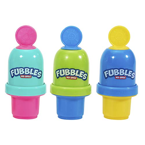 Little Kids Fubbles No-Spill Mini Bubble Tumbler (3 Pack), Multi (99630)