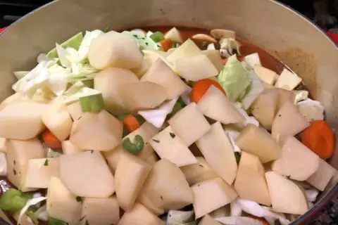 Add Broth, Juice & Mix Everything