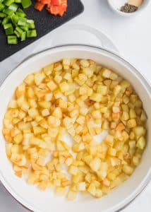 how to make breakfast potatoes with onions and peppers
