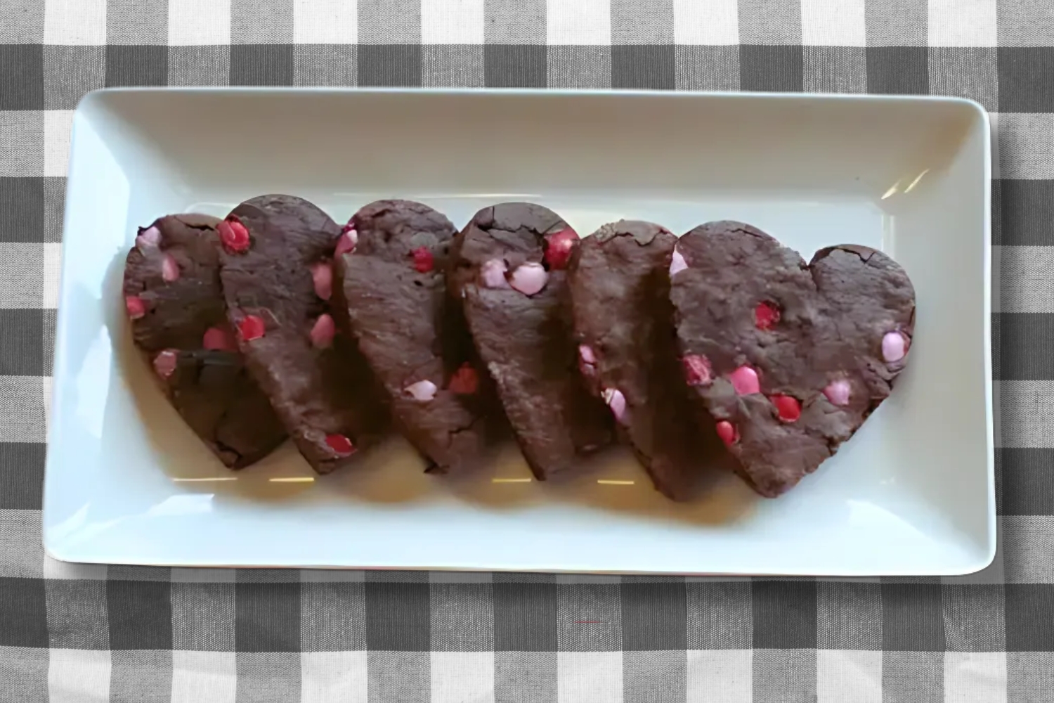 M&M’s® Strawberry Brownie Hearts Valentine’s Day Cookies