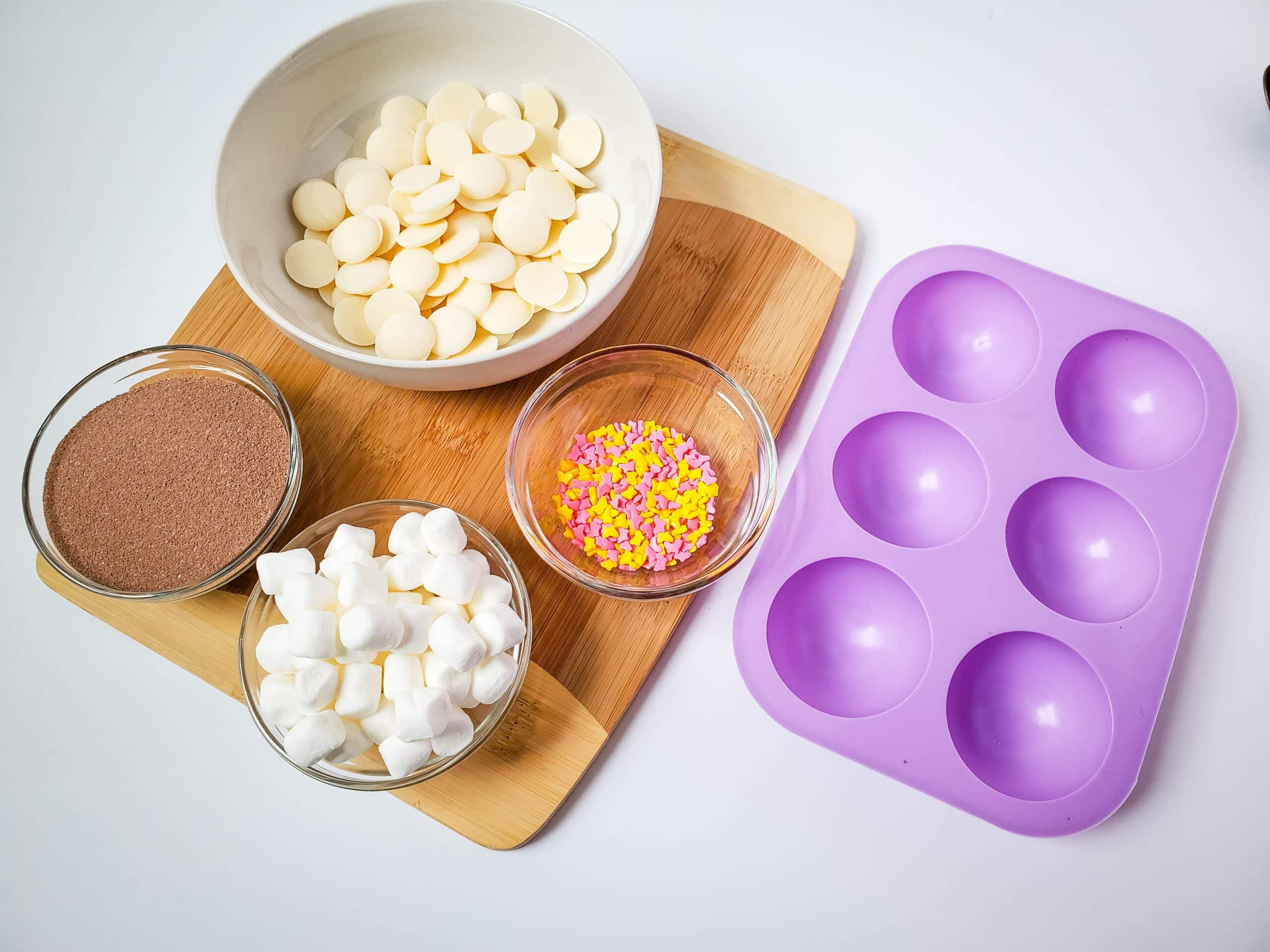 White Chocolate hot cocoa bombs