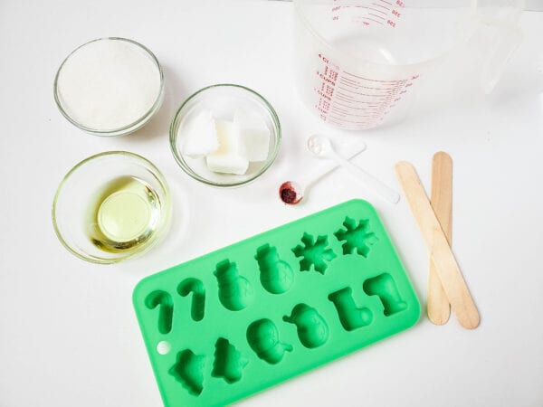 Ingredients for Christmas Sugar Scrub