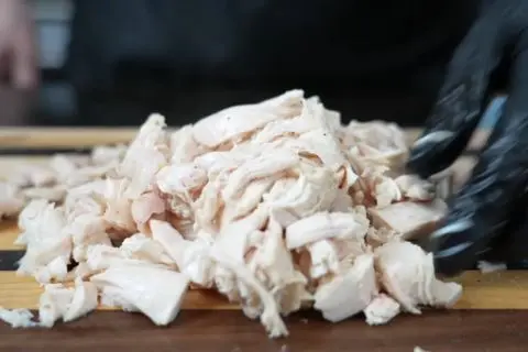Cool and chop the chicken
