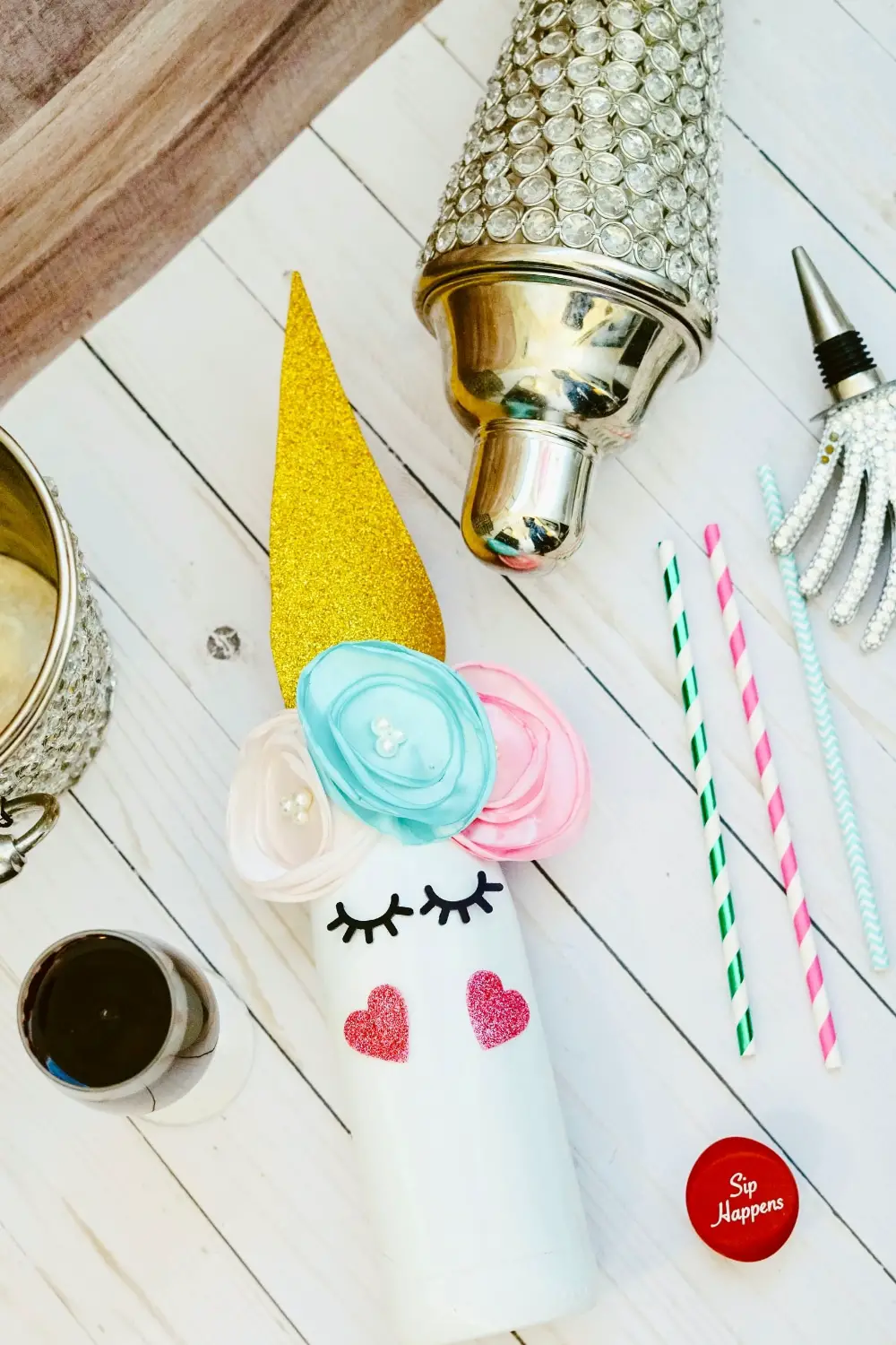 Unicorn DIY Wine Bottle