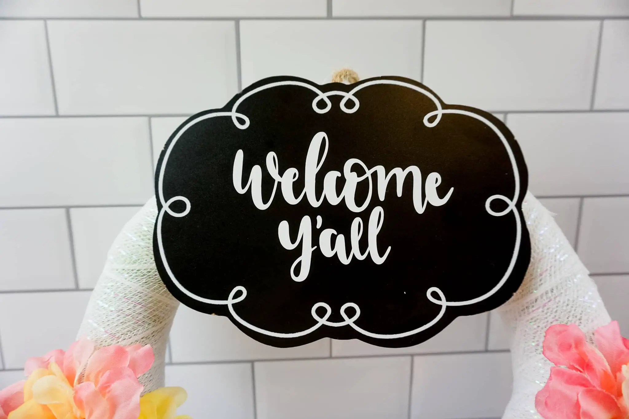 Easy Wreath For Spring Made With The Cricut Joy