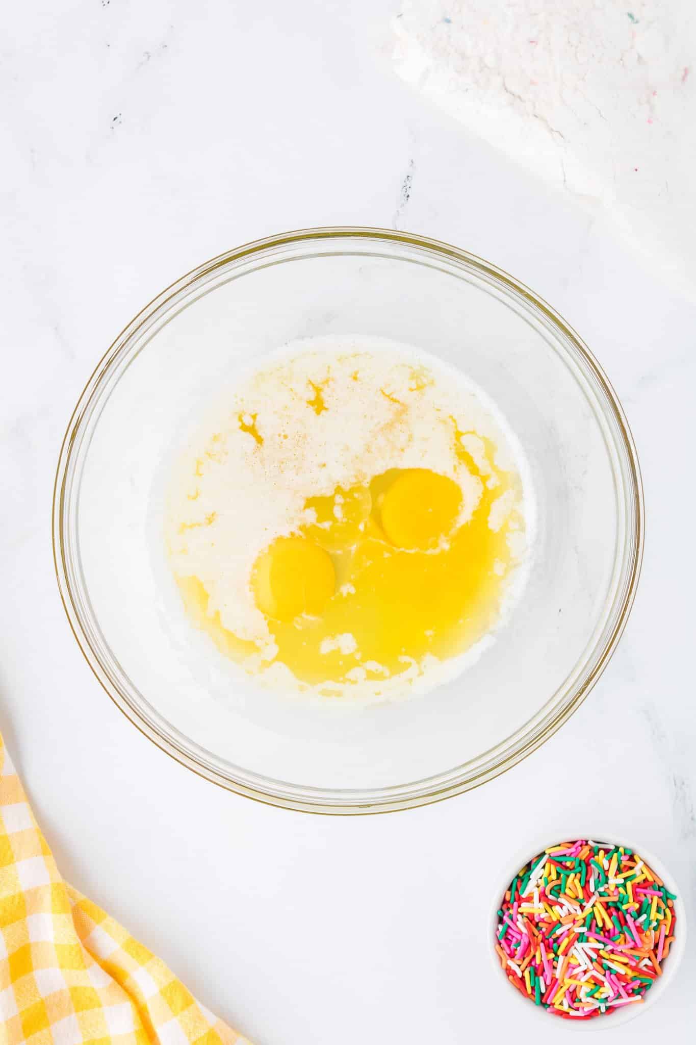 how to make the dough for Funfetti cake mix cookies