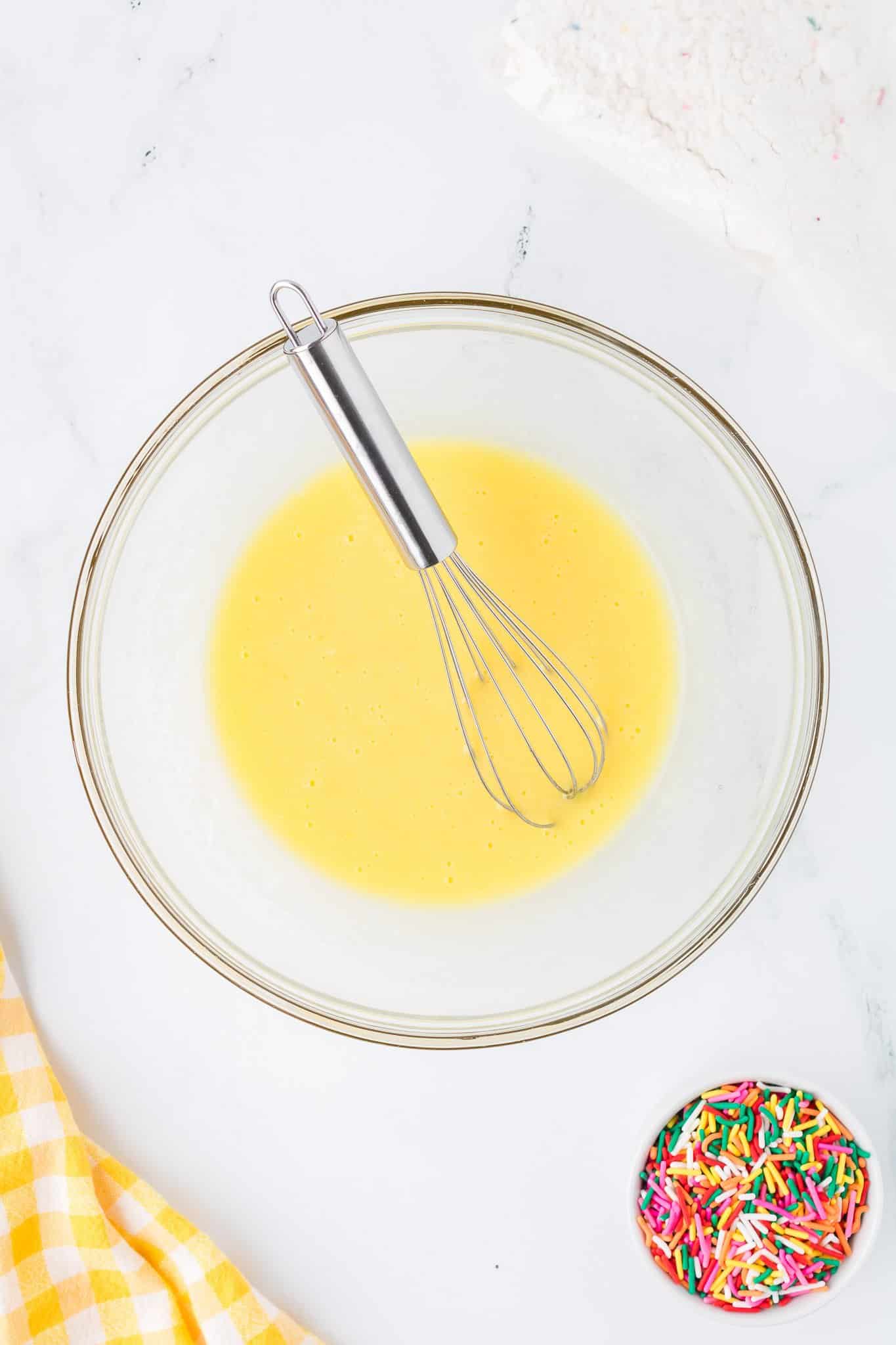 how to make the dough for Funfetti cake mix cookies