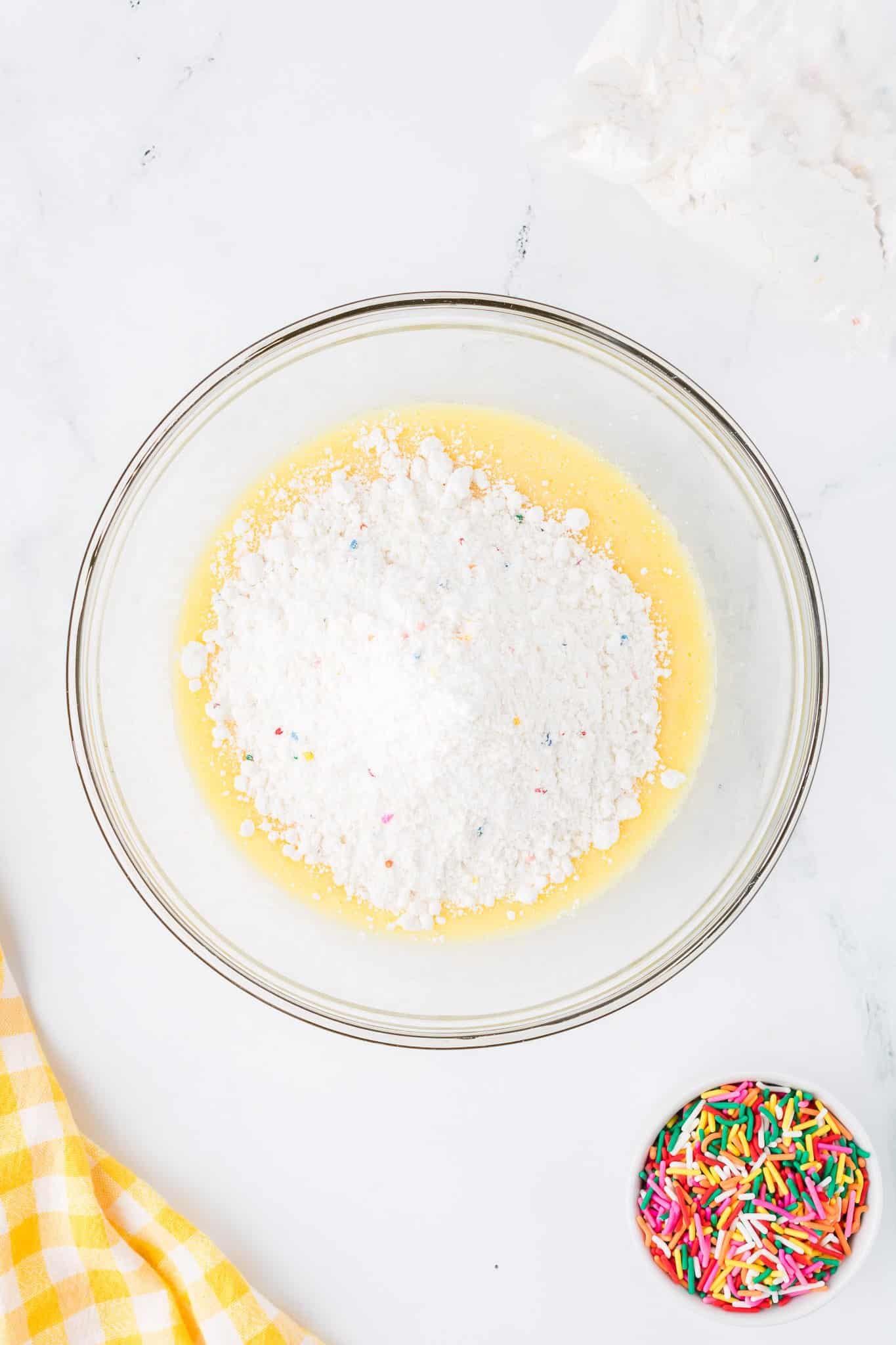 how to make the dough for Funfetti cake mix cookies