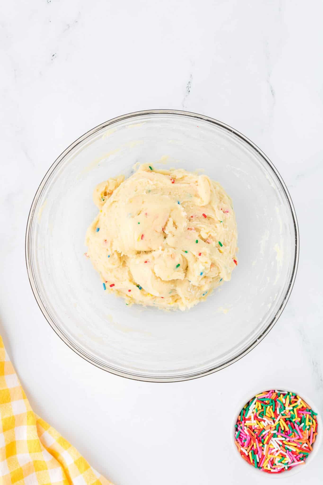 how to make the dough for Funfetti cake mix cookies