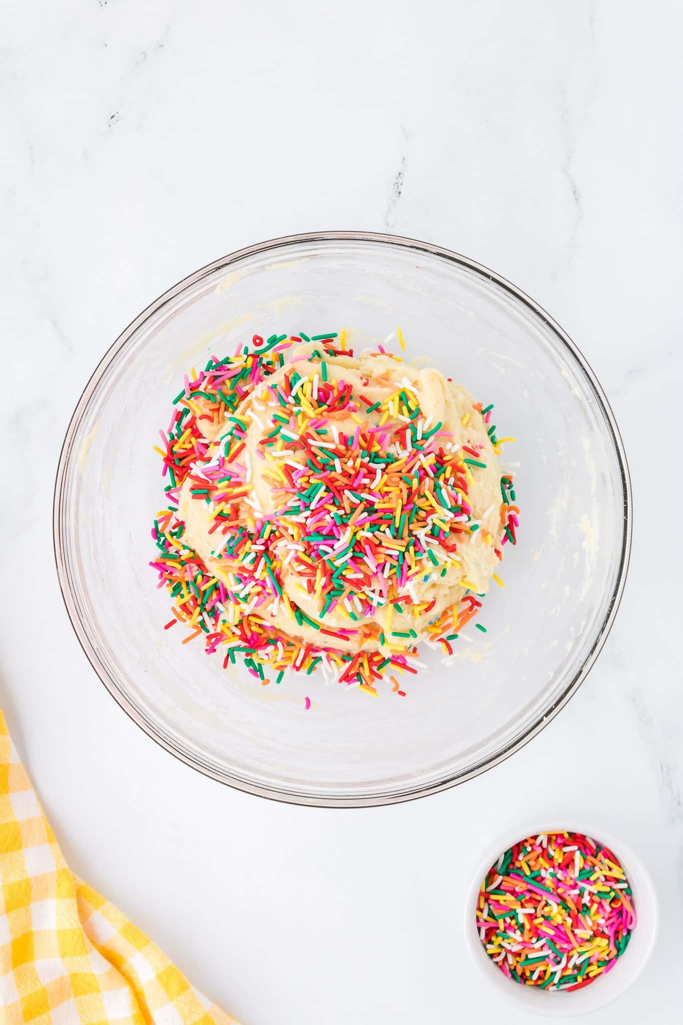 how to make the dough for Funfetti cake mix cookies