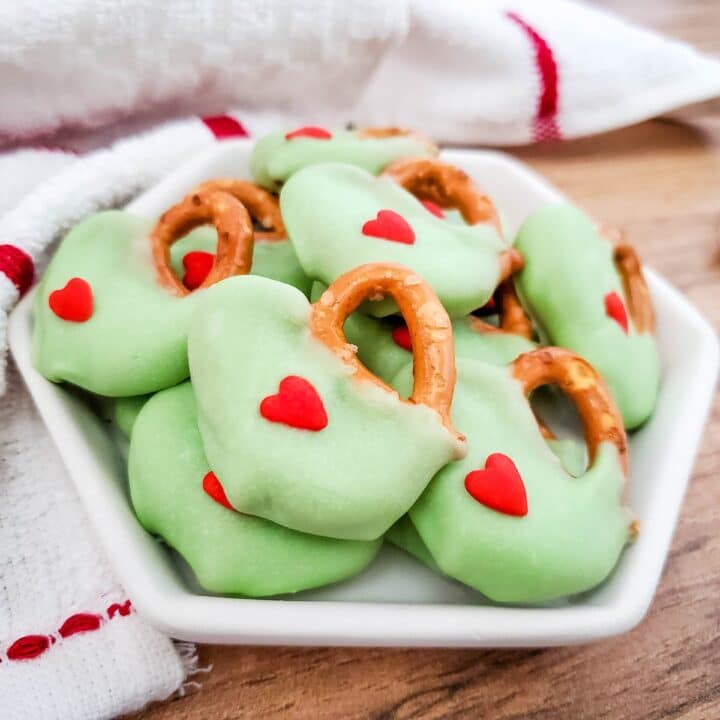 Grinch Candy-Coated Pretzels