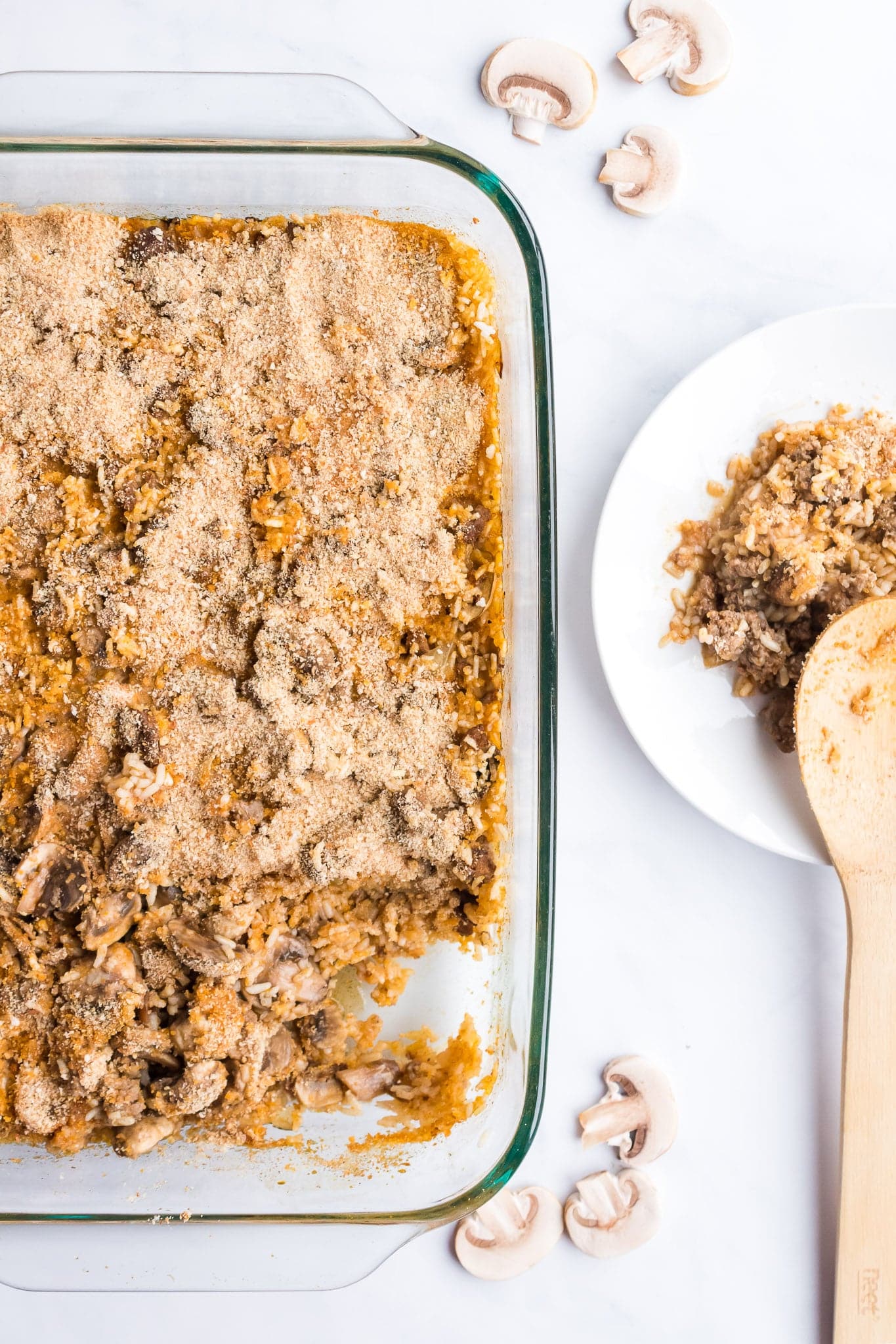 Easy Ground Beef and Mushroom Casserole
