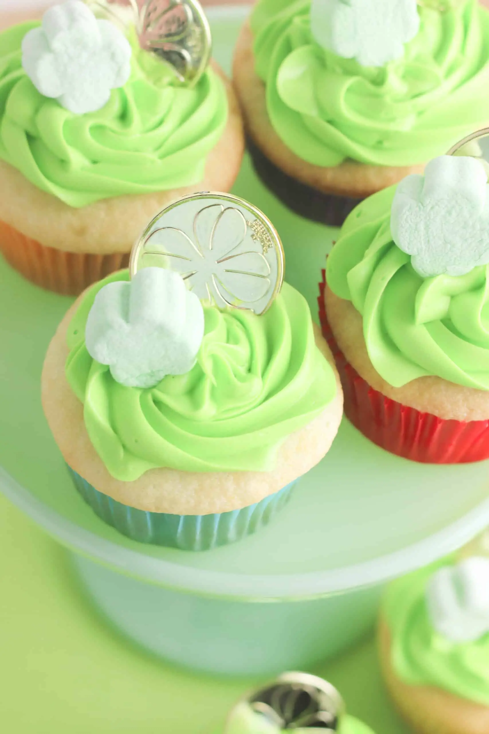 Luck Of The Irish Shamrock Cupcakes