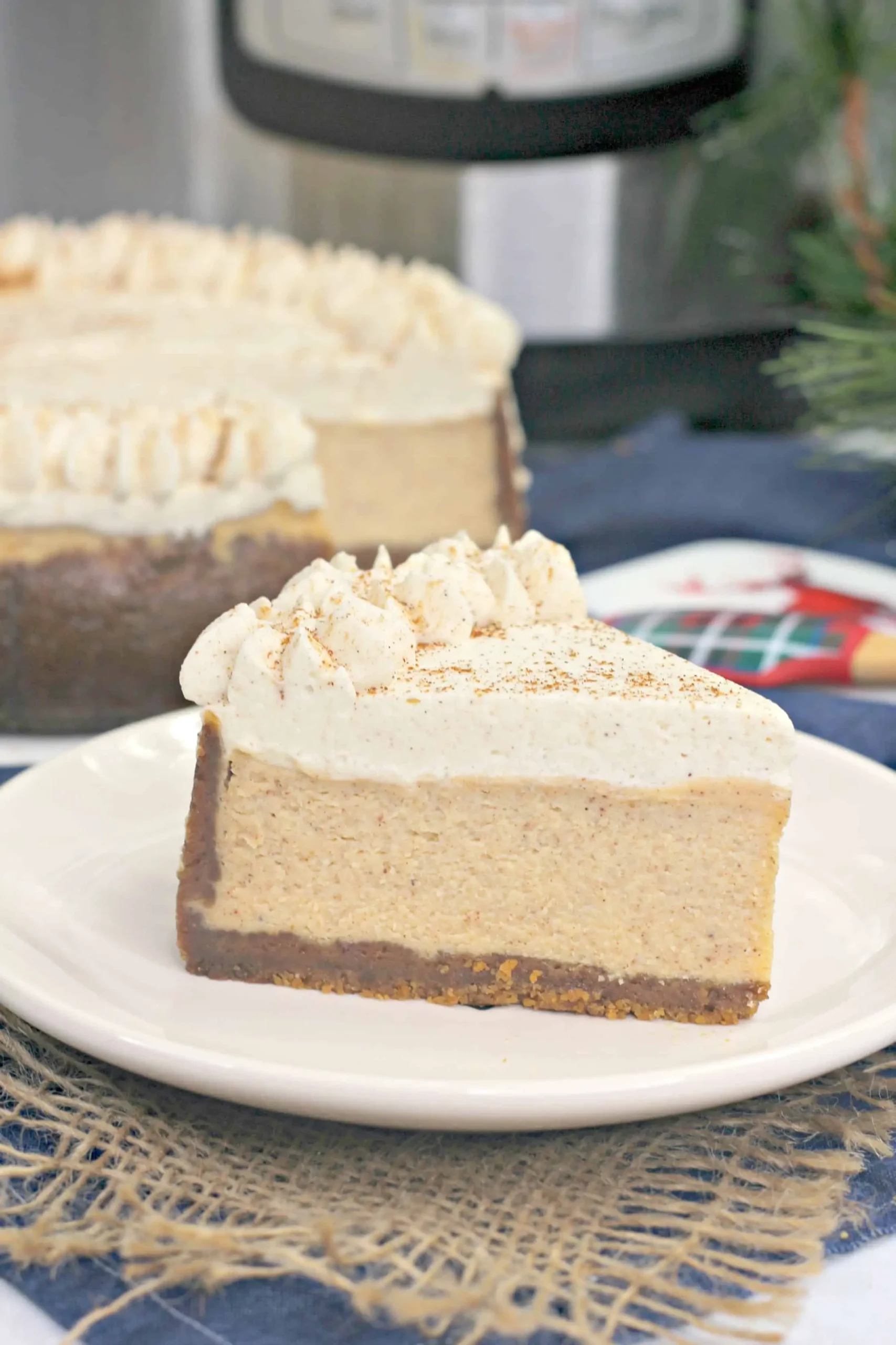 Instant Pot Eggnog Cheesecake