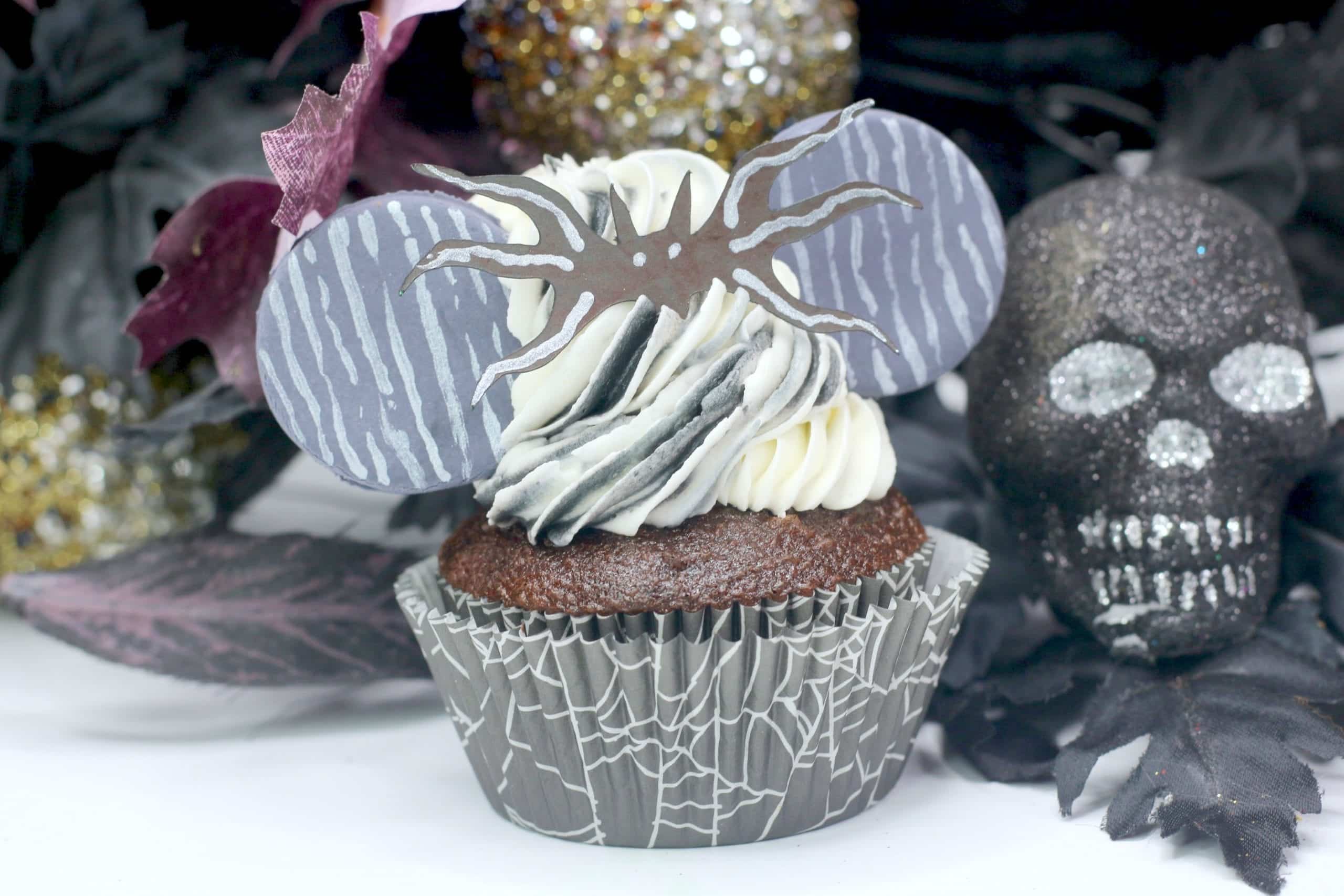 Jack Skellington Minnie Ears Cupcakes