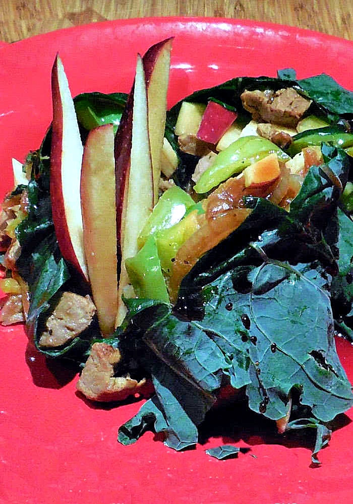 close up of kale wraps