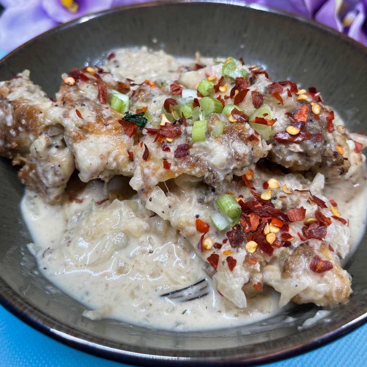 Lightly Fried Almond Flour Chicken Breast keto recipe