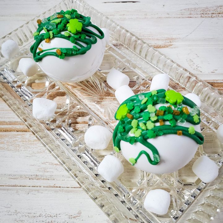 ST. Patrick's Day White Chocolate Hot Cocoa Bombs