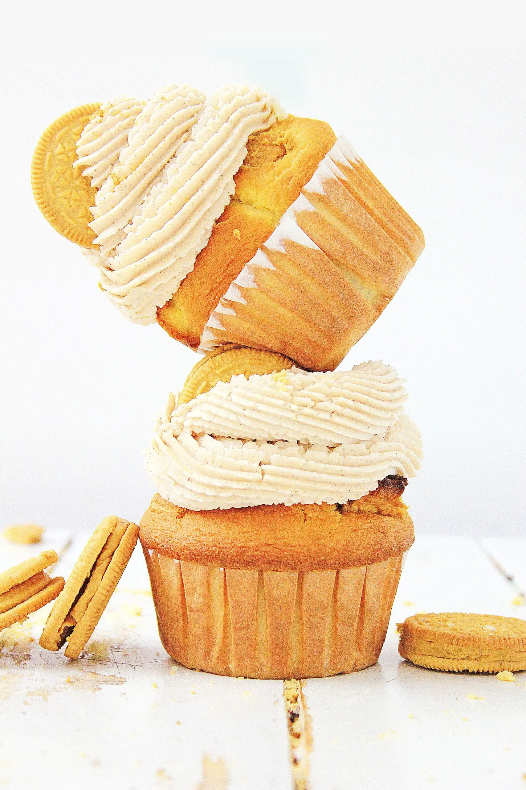Oreo Maple Cupcakes for Fall