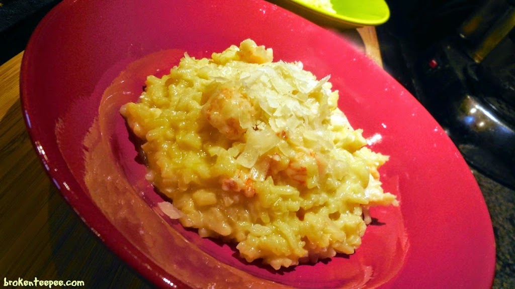 saffron risotto with langostinos