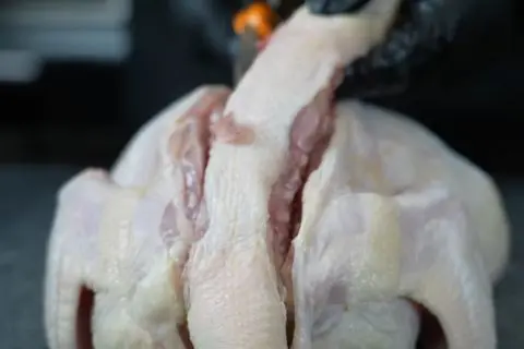 Spatchcock the chicken