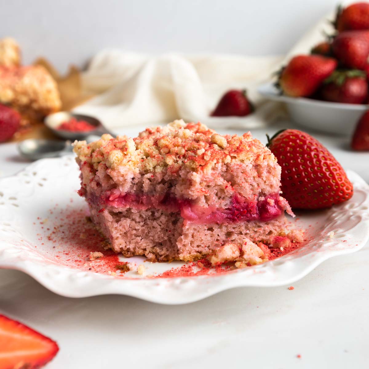 Strawberry Shortcake Crumb Cake