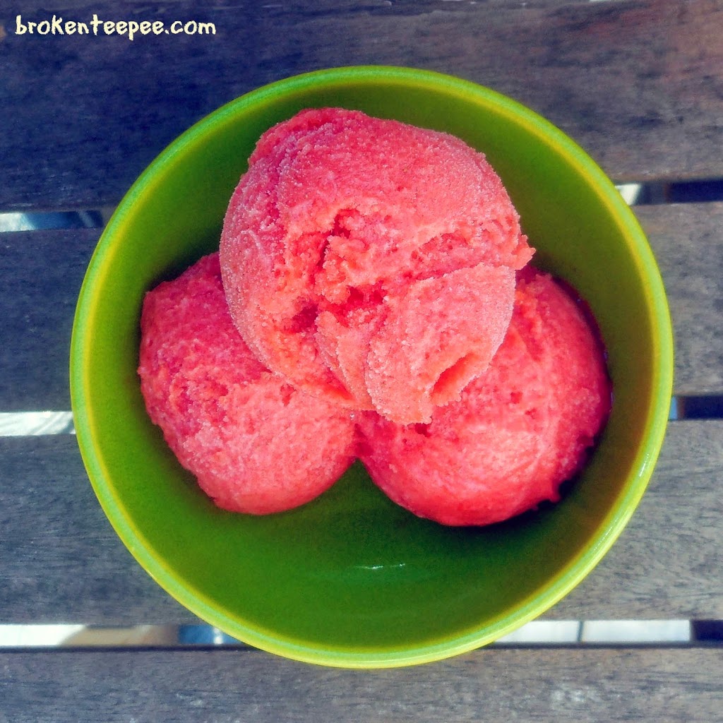 strawberry lemonade sorbet