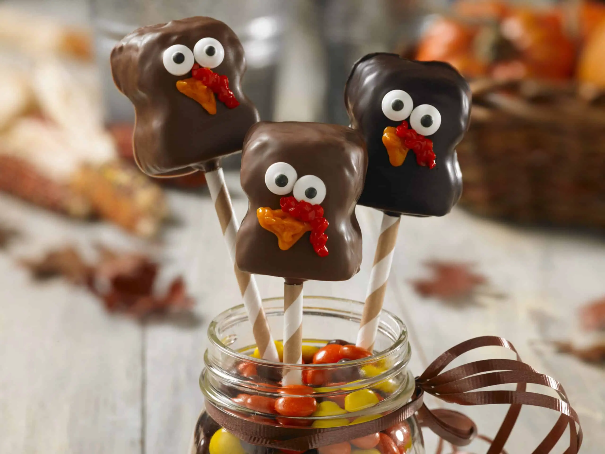 Turkey Krimpet Pops and Pilgrim Hats Made With Tastykake