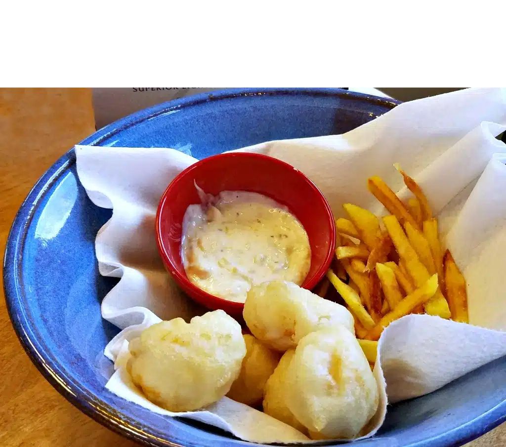Scallops in Beer Tempura