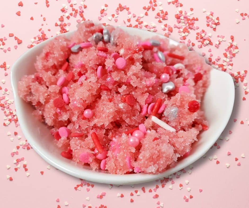 Valentine’s Day Easy DIY Sugar Scrub Violet Scented