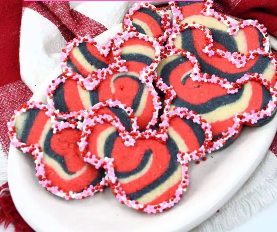 Mickey Mouse Tie Dye Valentine’s Day Cookies