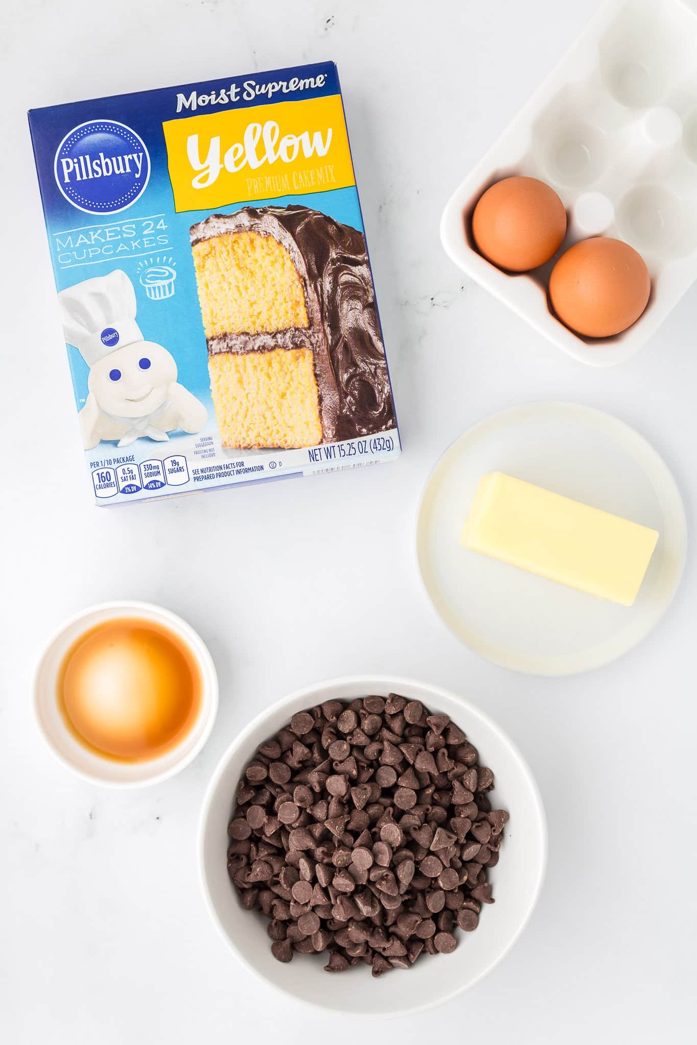 ingredients you need to make yellow cake mix cookies