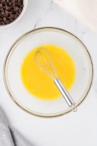 making the dough for yellow cake mix cookies