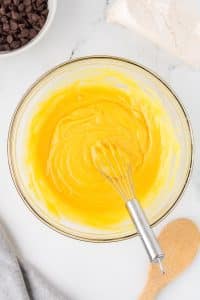 making the dough for yellow cake mix cookies