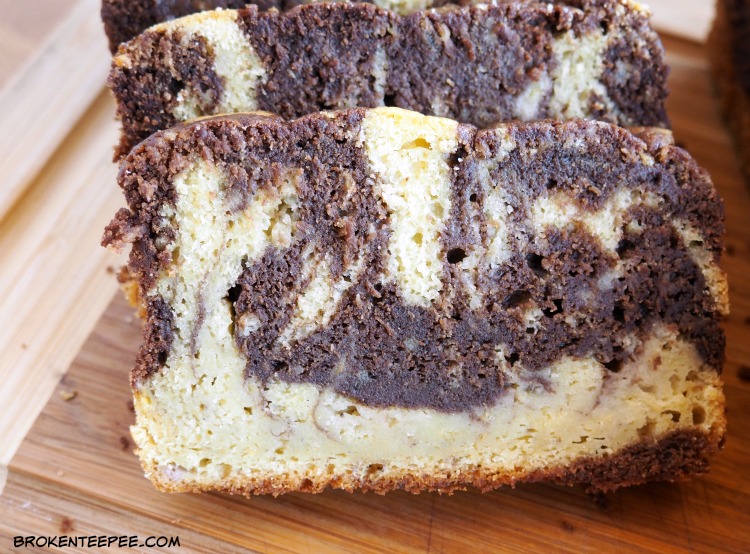Marbled Banana Cake, banana cake recipe