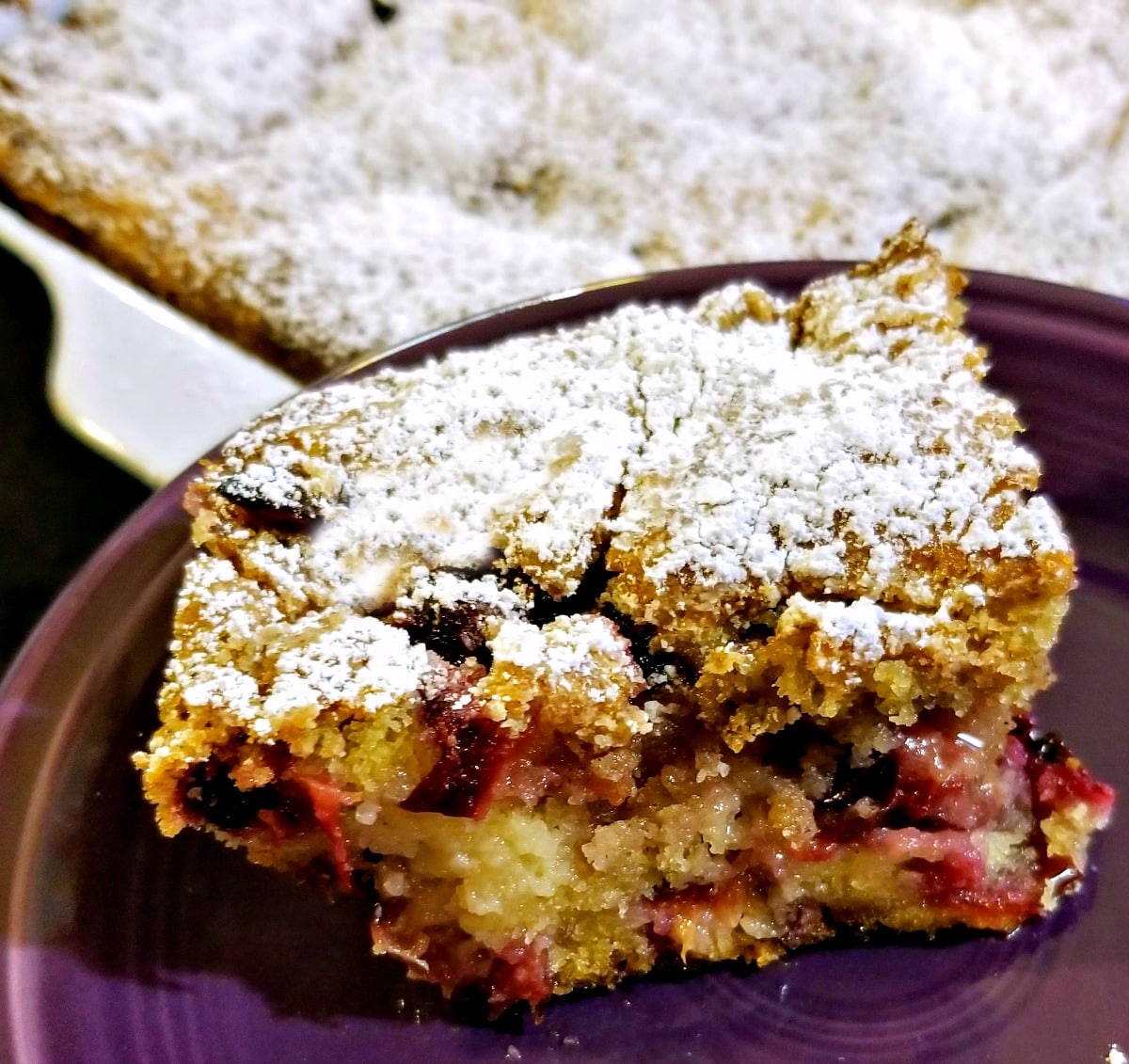 plum blackberry buckle, plum recipe