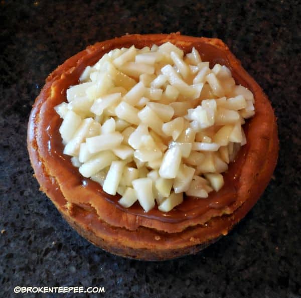 Pumpkin Cheesecake, Pumpkin Cheesecake with Bourboned Pears and Salted Caramel, pumpkin recipes