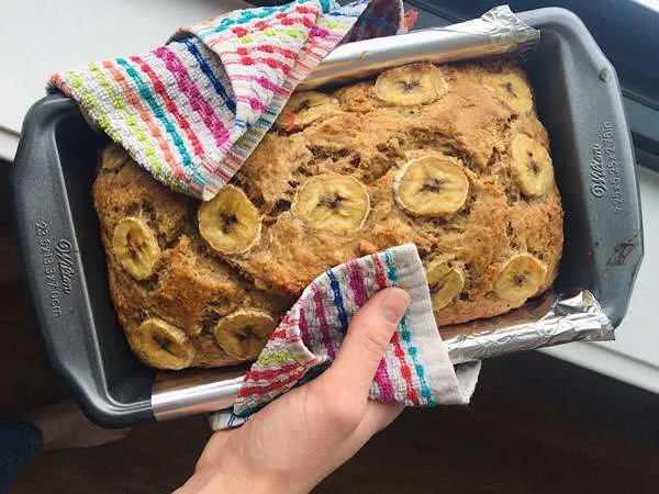 The Easiest & Most Rustic Loaf of Banana Bread (100% Whole Wheat)
