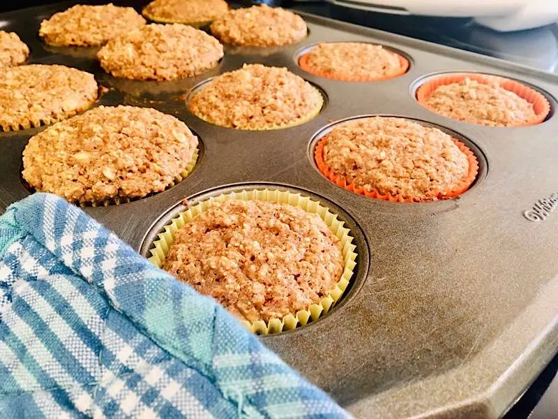 Applesauce Muffins With Cinnamon Cream Cheese Whipped Cream