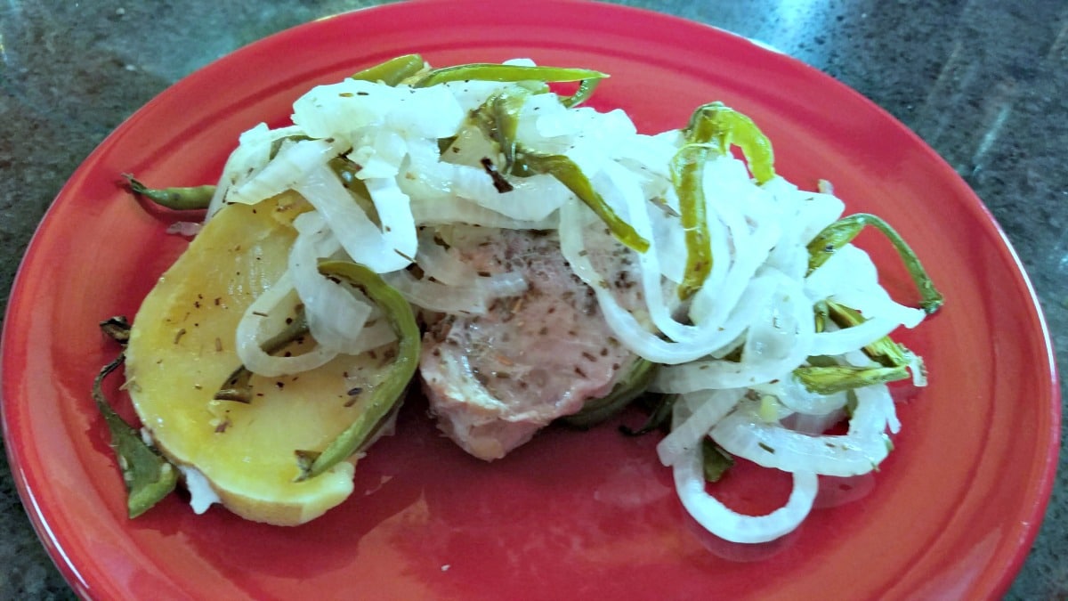 Easy One Dish Pork Bake, 5 Ingredient Meal, Pork dinner