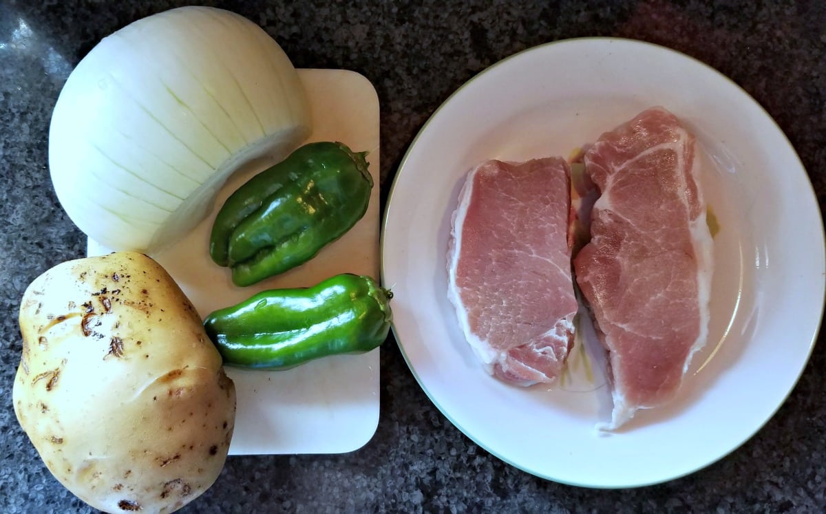 Easy One Dish Pork Bake, 5 Ingredient Meal, Pork dinner