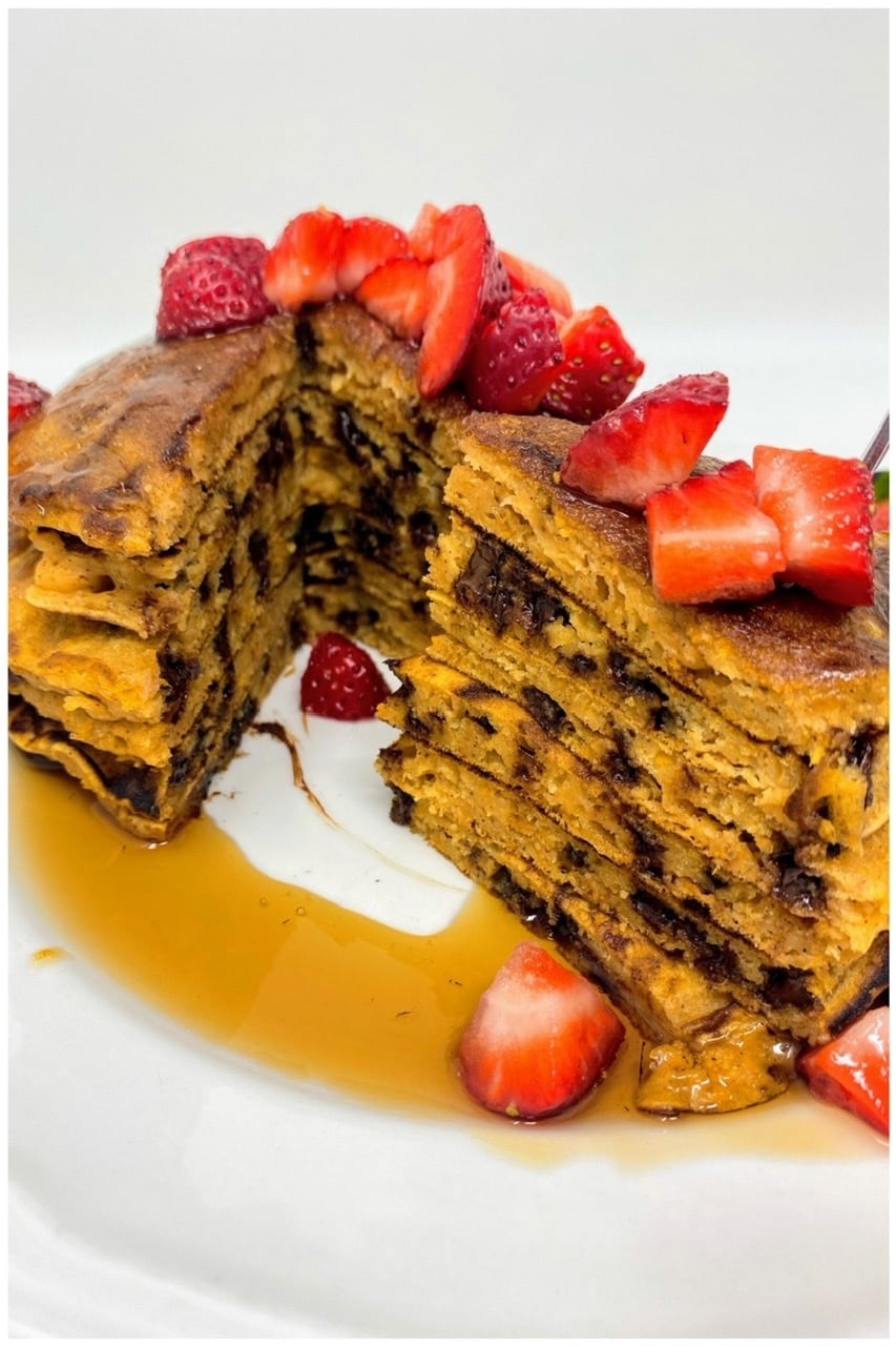 Pumpkin Chocolate Chip Pancakes With Mix recipe
